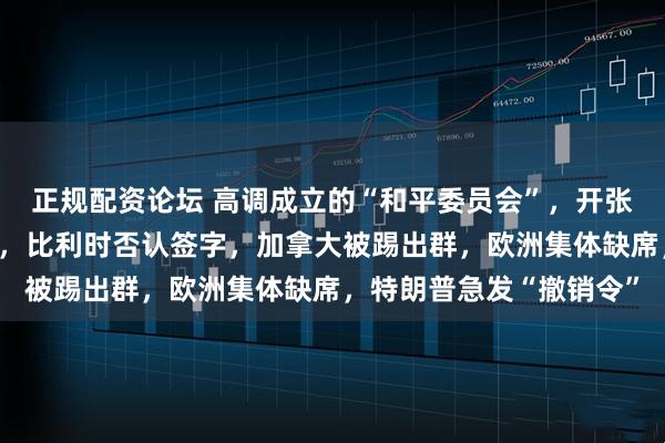 正规配资论坛 高调成立的“和平委员会”，开张两天就遭盟友连环打脸，比利时否认签字，加拿大被踢出群，欧洲集体缺席，特朗普急发“撤销令”